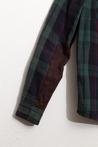 Camisa Zara Man cuadros acolchada coderas