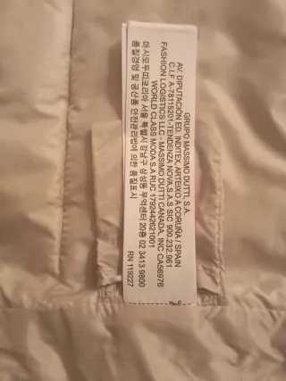 Chaleco acolchado Massimo Dutti Talla M