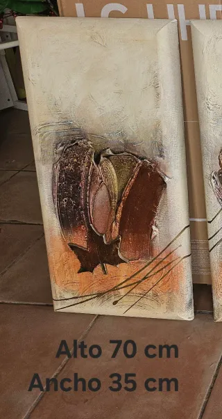 Trío de cuadros decorativos 70x70 cm