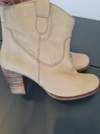 Botines Piel Mujer Talla 38 Beige