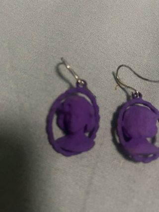 Pendientes Camafeo Mujer Morados