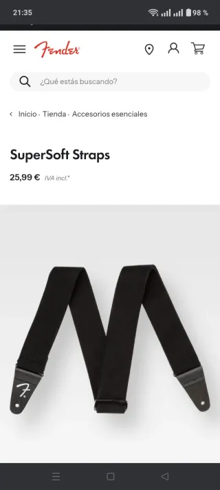 Correa de guitarra Fender