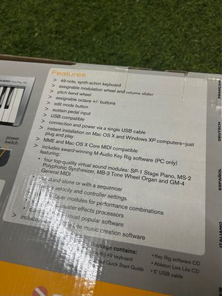 Controlador MIDI M-Audio KeyRig 49 USB