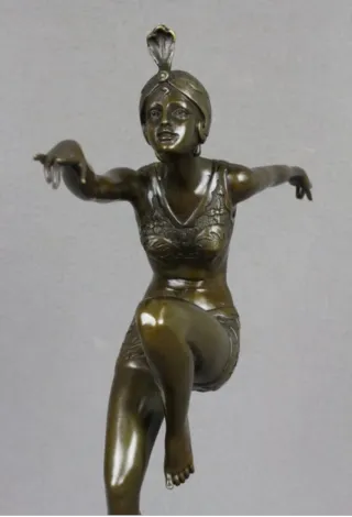 Escultura Bronce Art Déco Bailarina
