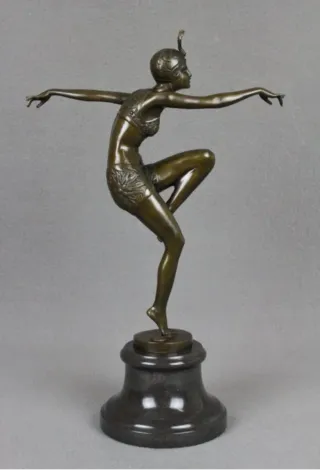 Escultura Bronce Art Déco Bailarina