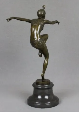Escultura Bronce Art Déco Bailarina