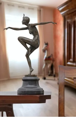 Escultura Bronce Art Déco Bailarina