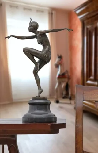 Escultura Bronce Art Déco Bailarina