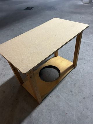 Mesa camilla con cristal y enaguas