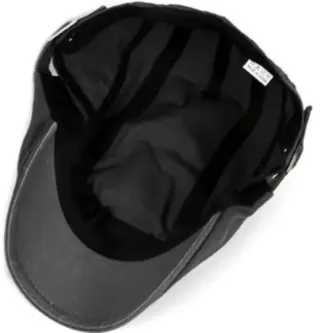 Berretto a becco in cotone nero