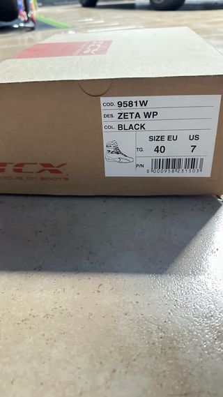 Botas TCX Zeta WP Negras Talla 40