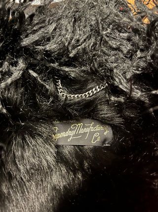 Cappotto Superdry nero con pelliccia