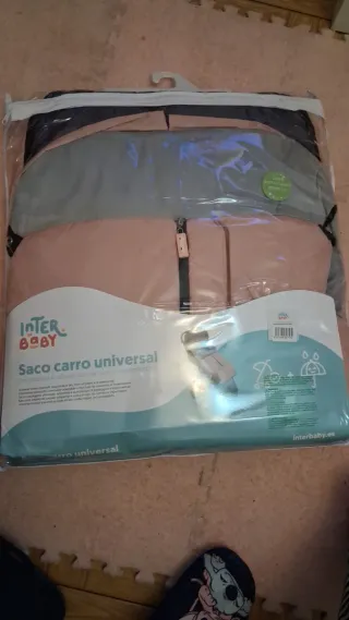 Saco Carro Universal Interbaby Rosa Gris