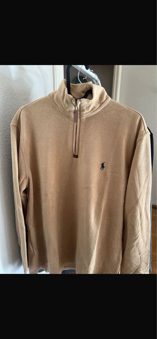Jersey Polo Ralph Lauren Beige Media Cremallera