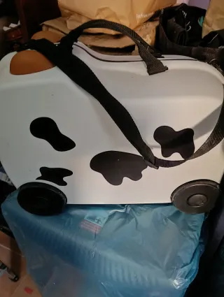 Maleta infantil con ruedas diseño vaca