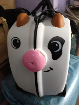 Maleta infantil con ruedas diseño vaca