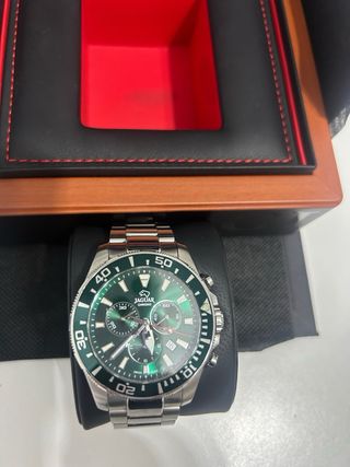 Reloj Jaguar Chrono Verde y Plateado