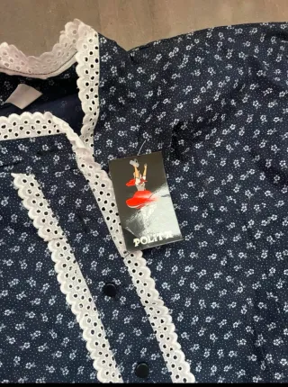 Traje casera/Baserritarra azul y blanco