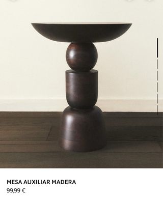 Mesa auxiliar Zara Home madera de mango