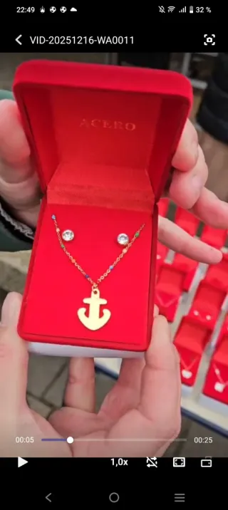 Colgante y pendientes Acero Ancla