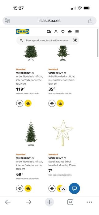 Árbol de Navidad de Ikea y adornos  navideños