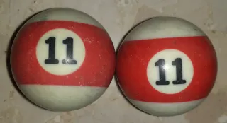 Bolas de billar número 11 (2 unidades)
