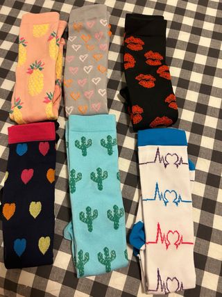 6 Pares Medias Compresión Talla Única