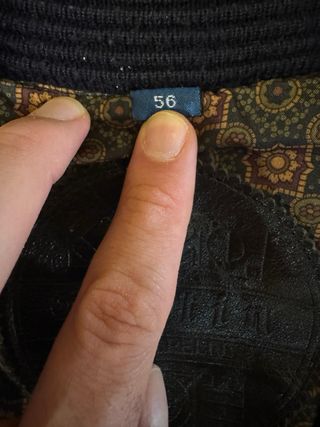 Giacchetta in Pelle Vintage Nera e Blu