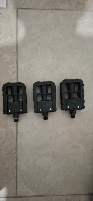 Pedali Bici Neri con Riflettenti Arancioni