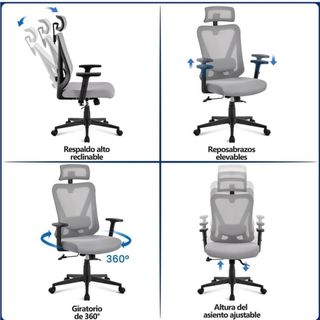 -30€ descuento! Silla NUEVA de oficina ergonómica