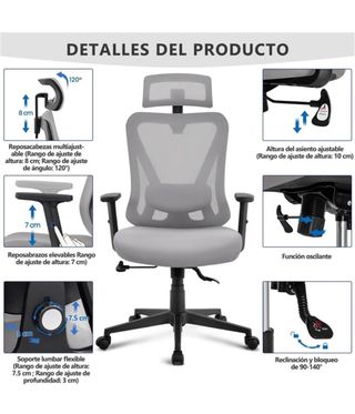 -30€ descuento! Silla NUEVA de oficina ergonómica