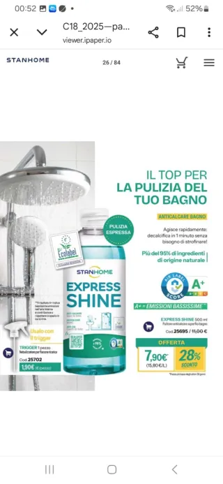 Stanhome Express Shine Anticalcare Bagno