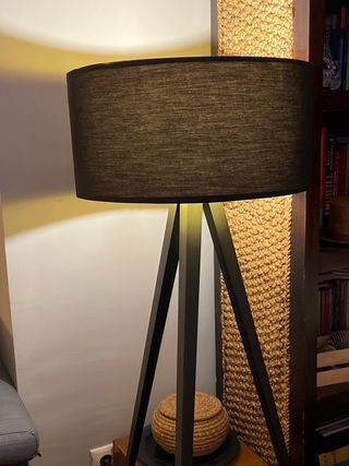 Lámpara de pie 140cm tela y metal