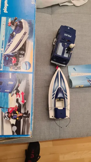 Playmobil 5187 City Action Coche y Barco Policía