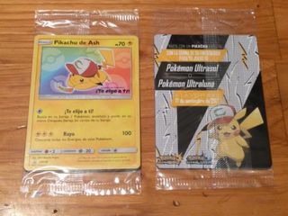 Carta Pokémon Pikachu de Ash precintada