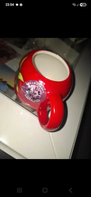 Taza cerámica diseño flores de Navidad