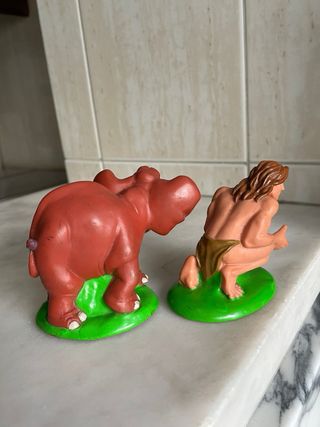Figuras Disney Tarzan Elefante Tantor e Tarzan