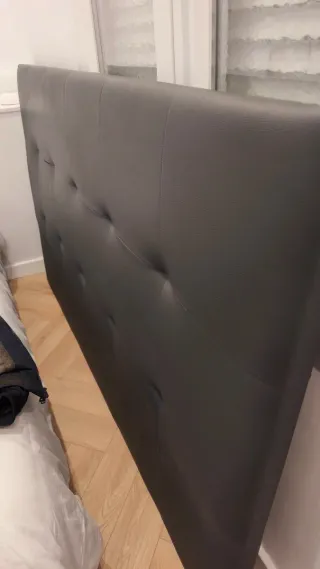 Cabecero de cama polipiel negro