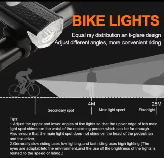 Luces LED para Bicicleta USB Recargables