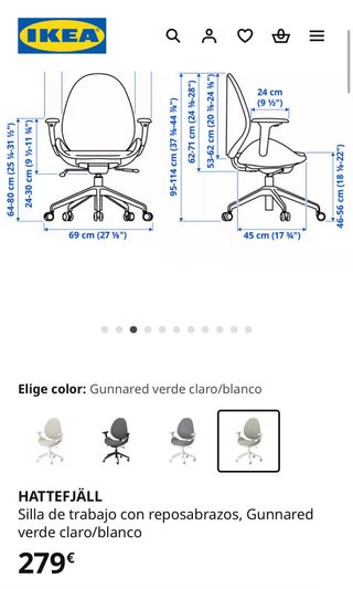 Silla HATTEFJALL Ikea rosa