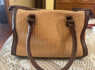 Bolso Desigual Marrón Multicolor Tejido