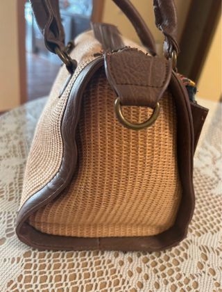 Bolso Desigual Marrón Multicolor Tejido