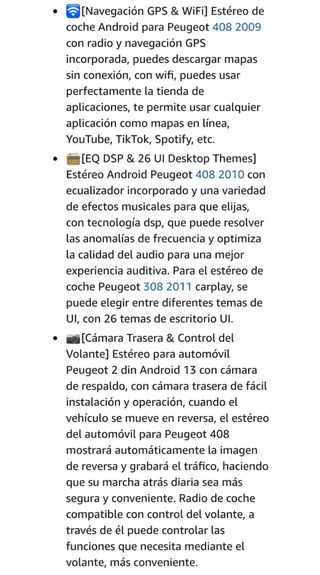 NUEVO! (126€) Radio Android 13 2G 64G Peugeot 308