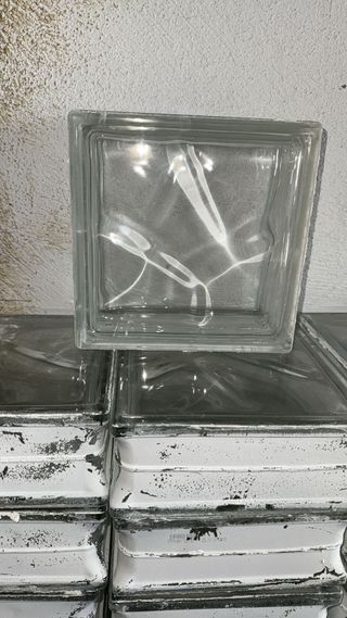 Bloque de cristal transparente