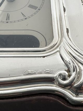 Orologio da tavolo pendolo legno e metallo