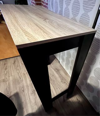 Barra de cocina madera y metal