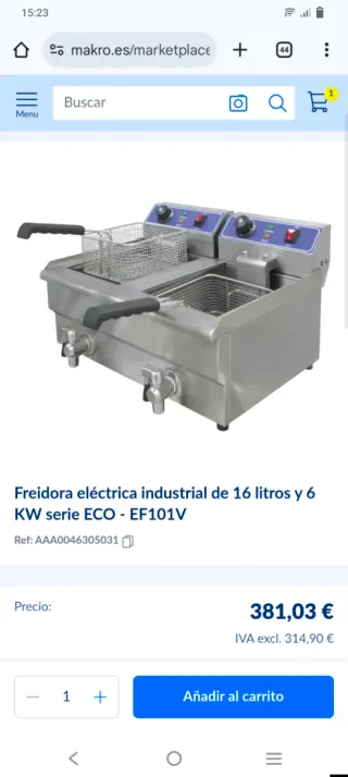 Freidora Industrial Doble