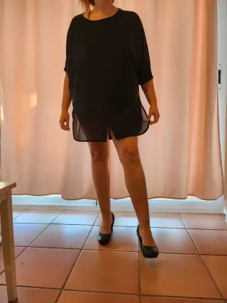 Maxi camisa o vestido negro