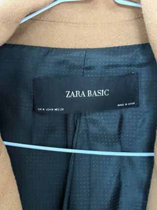 Abrigo paño color camel