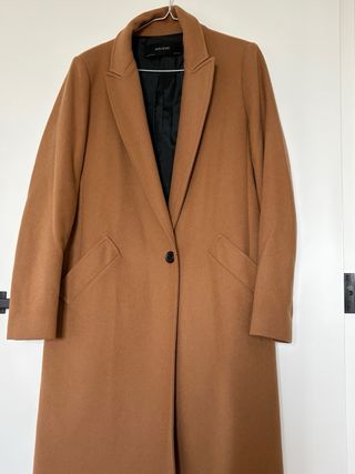 Abrigo paño color camel